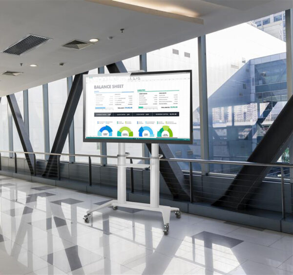 Supporto da Pavimento per TV da 70'' a 120'' Bianco - immagine 7