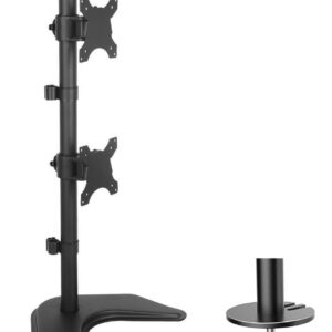 Supporto da Scrivania 2 Monitor 13-27'' Fissaggio con Base o Vite Passante