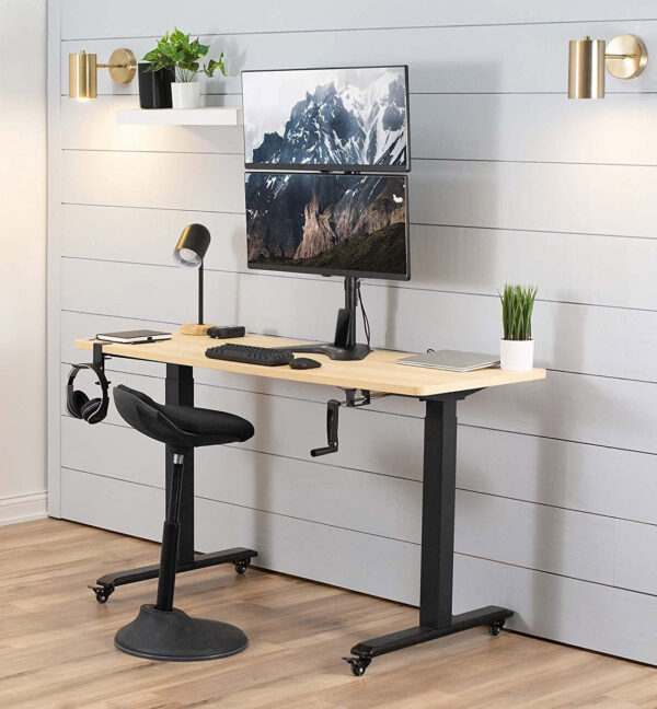 Supporto da Scrivania 2 Monitor 17-32'' con Base e Supporto per Smartphone - immagine 8