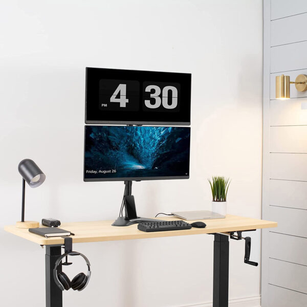 Supporto da Scrivania 2 Monitor 17-32'' con Base e Supporto per Smartphone - immagine 9