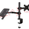 Supporto da Scrivania Braccio per Monitor 13-32'' e Mensola per Laptop - immagine 5