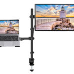 Supporto da Scrivania Braccio per Monitor 13-32'' e Mensola per Laptop