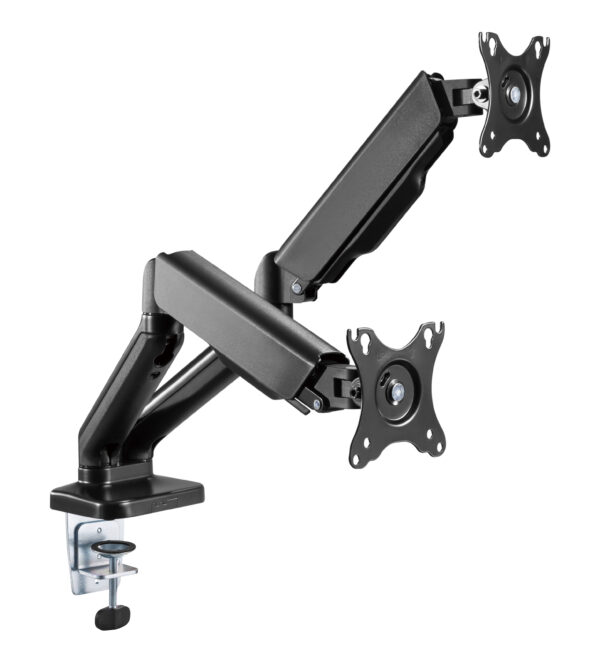 Supporto da Scrivania Doppio Monitor 17-32'' con Molla a Gas Nero - immagine 7