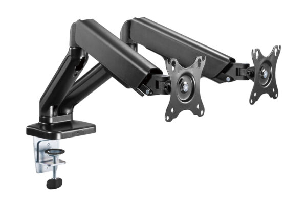 Supporto da Scrivania Doppio Monitor 17-32'' con Molla a Gas Nero - immagine 8