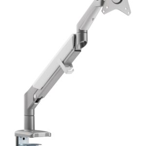 Supporto da Scrivania Monitor LED 17-32'' con Molla a Gas Bianco Silver