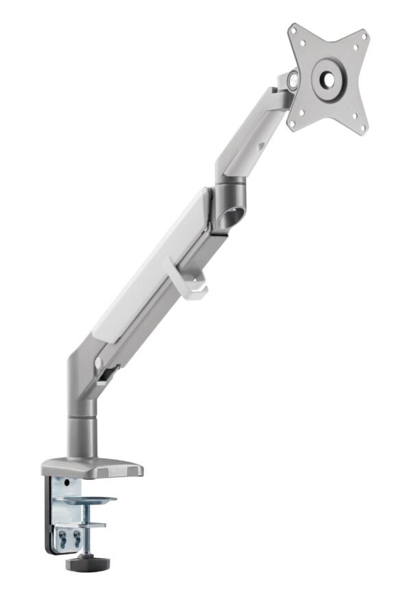 Supporto da Scrivania Monitor LED 17-32'' con Molla a Gas Bianco Silver
