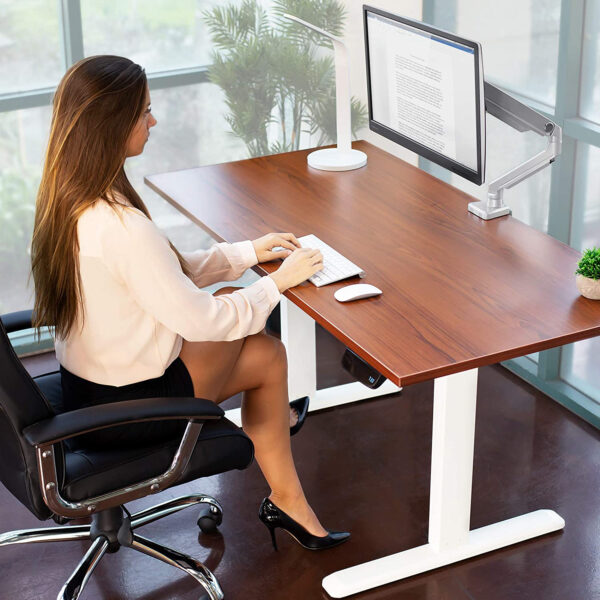 Supporto da Scrivania Monitor LED 17-32'' con Molla a Gas Bianco Silver - immagine 6