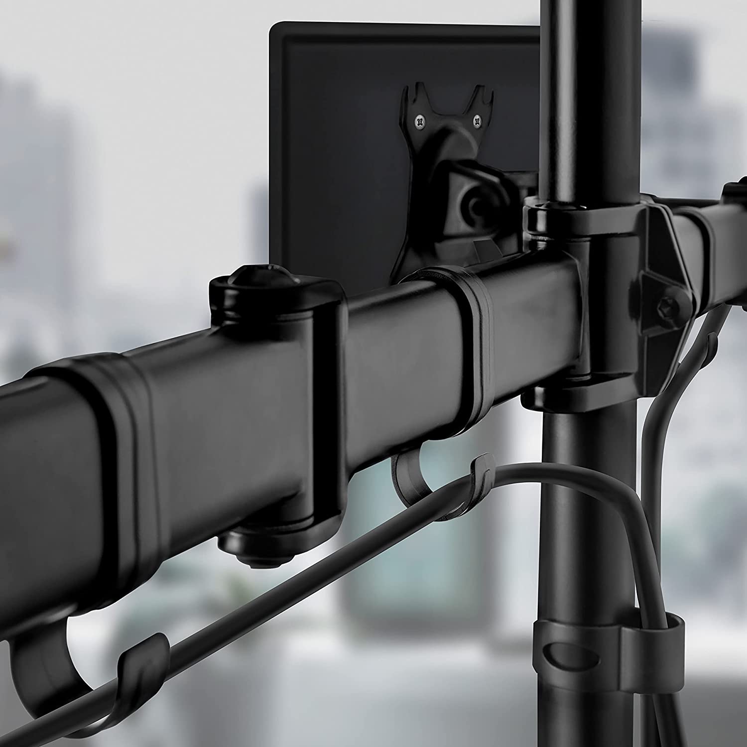 Supporto da scrivania per 2 Monitor 13-27'' con base h.400m - immagine 6