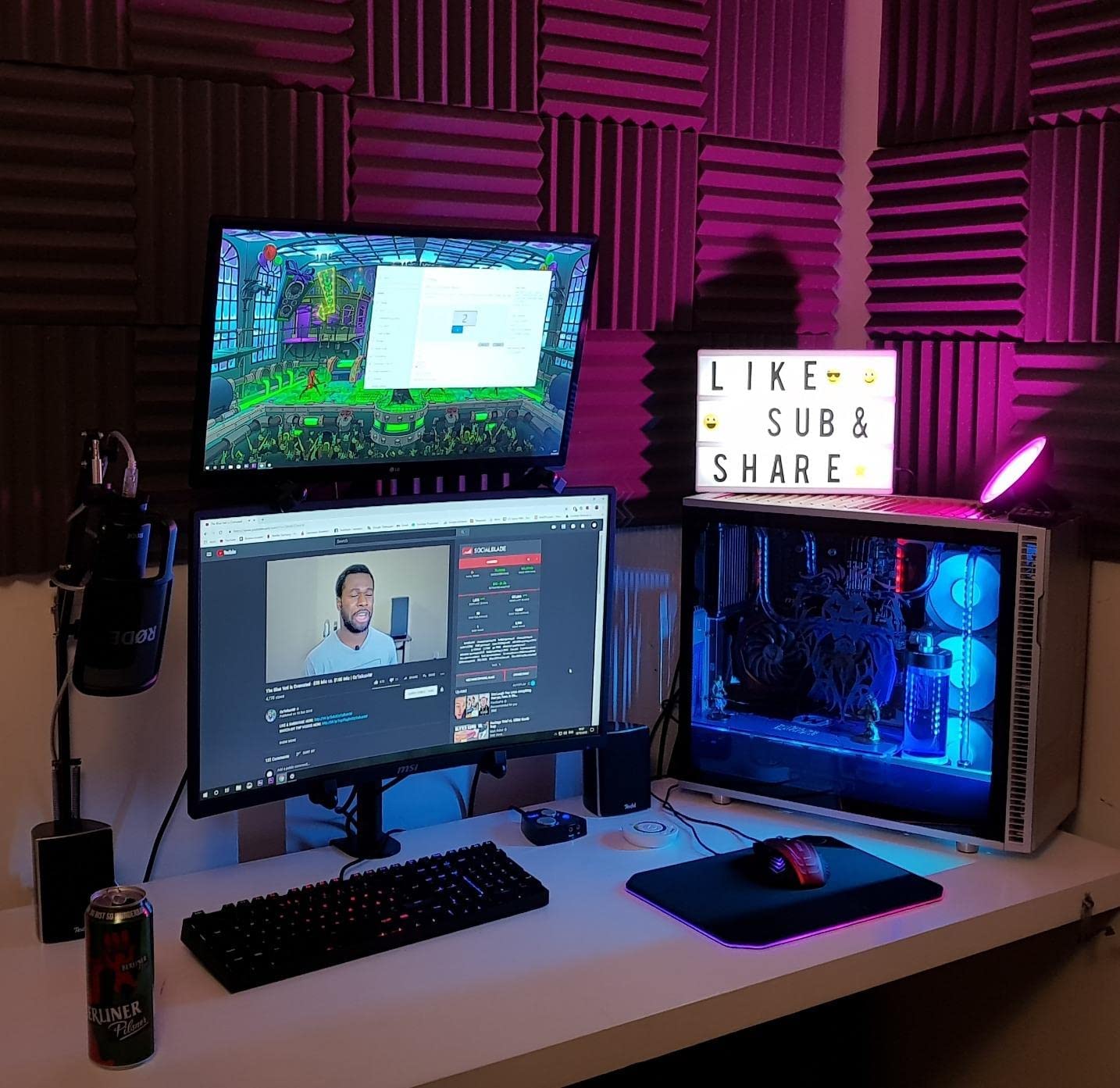 Supporto da Scrivania per 2 Monitor 13-27'' con Morsetto - immagine 5