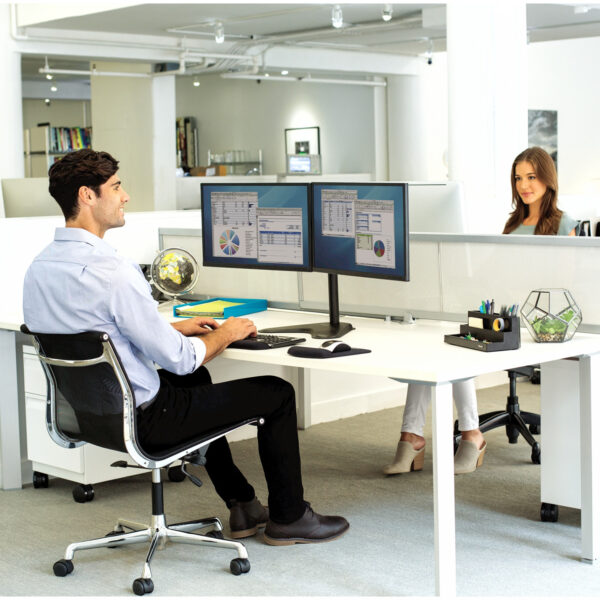 Supporto da scrivania per 2 Monitor 13-32'' con base - immagine 4