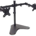 Supporto da Scrivania per 2 Monitor 13-32'' con Base e Doppio Snodo