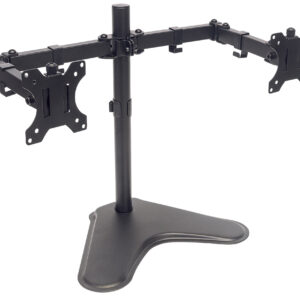 Supporto da Scrivania per 2 Monitor 13-32'' con Base e Doppio Snodo