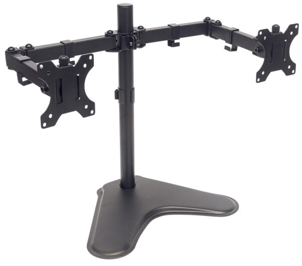 Supporto da Scrivania per 2 Monitor 13-32'' con Base e Doppio Snodo