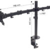 Supporto da Scrivania per 2 Monitor 13-32'' con Morsetto - immagine 7