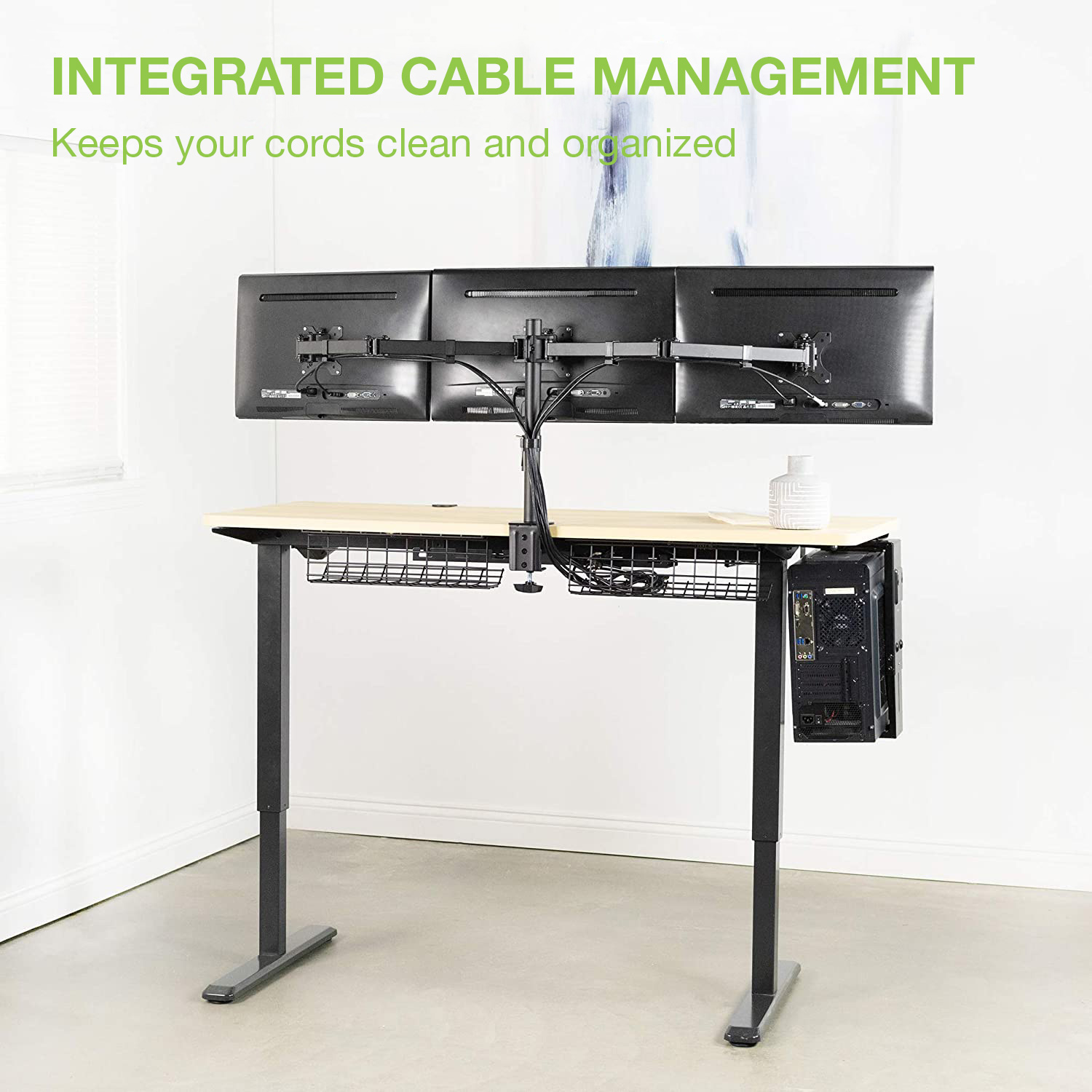 Supporto da scrivania per 3 Monitor 13-24'' con morsetto - immagine 7