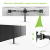 Supporto da scrivania per 3 Monitor 13-24'' con morsetto - immagine 9