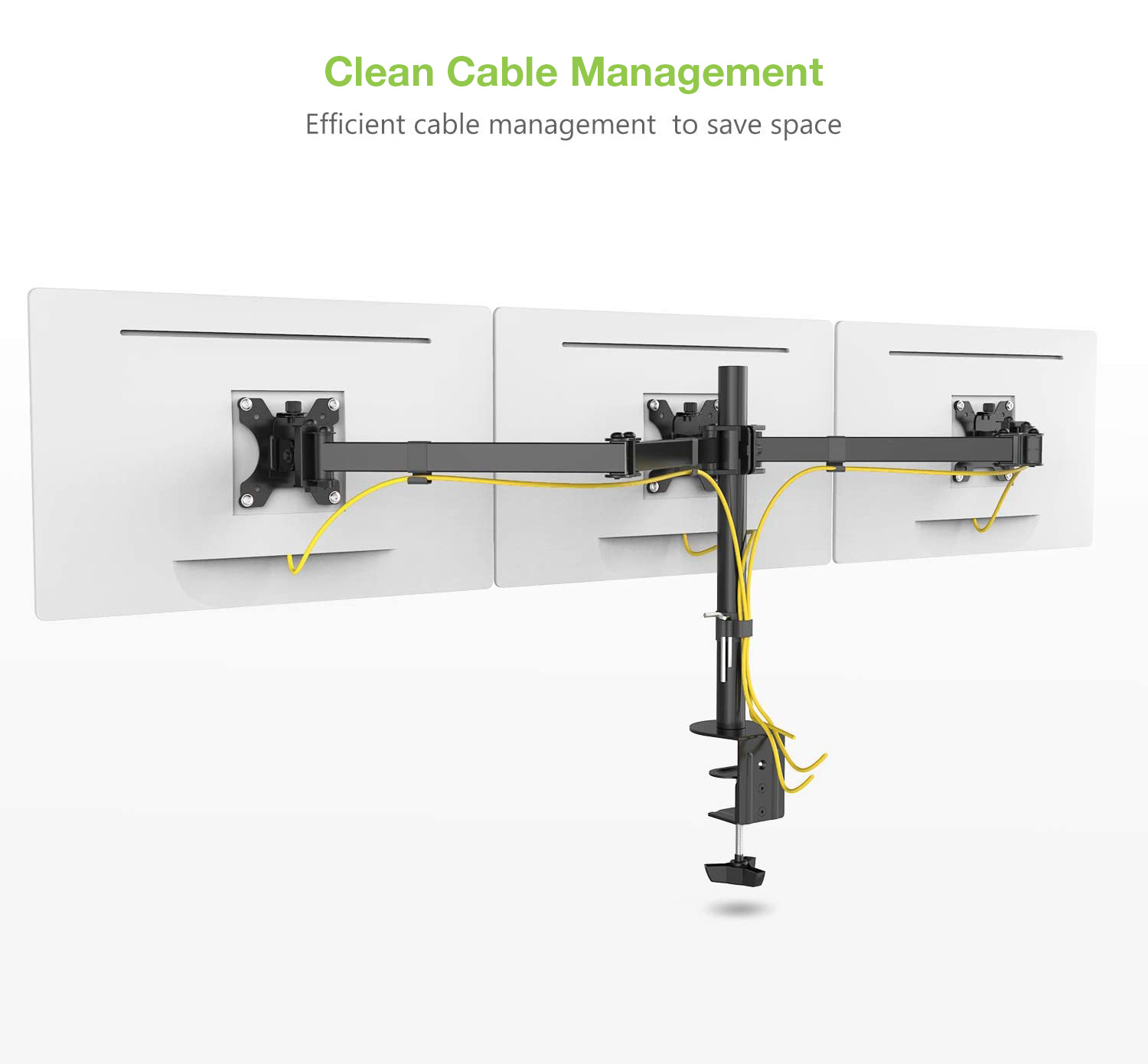 Supporto da scrivania per 3 Monitor 13-24'' con morsetto - immagine 8