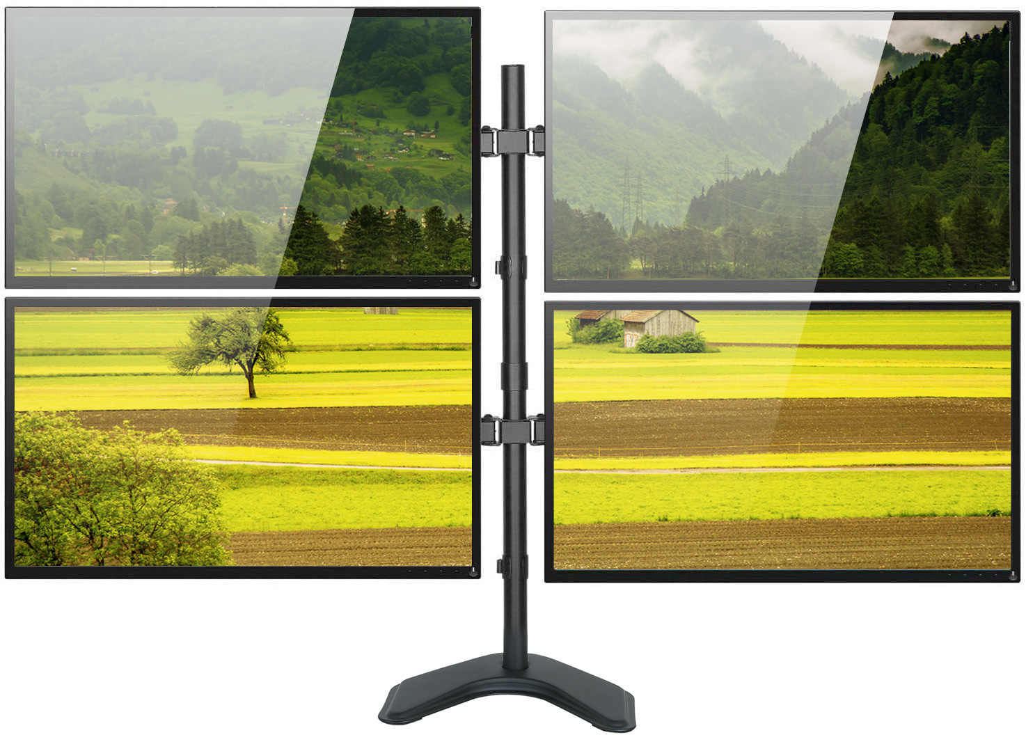 Supporto da Scrivania per 4 Monitor 13-27'' con base - immagine 4