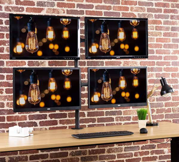 Supporto da scrivania per 4 Monitor 13-27'' con morsetto - immagine 8