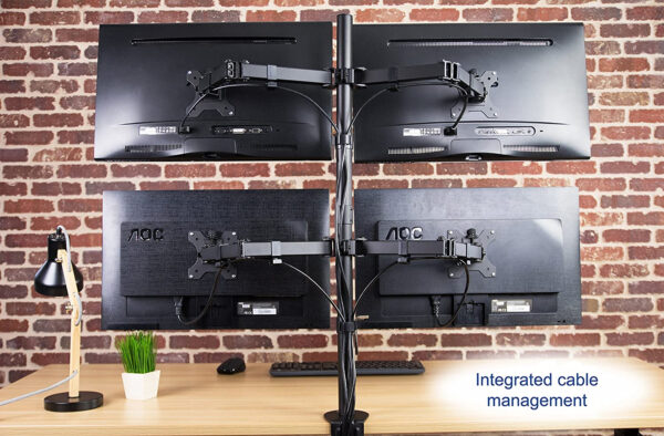 Supporto da scrivania per 4 Monitor 13-27'' con morsetto - immagine 9