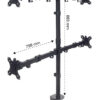 Supporto da Scrivania per 4 Monitor 13-32'' con Morsetto - immagine 6
