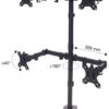 Supporto da Scrivania per 4 Monitor 13-32'' con Morsetto - immagine 5