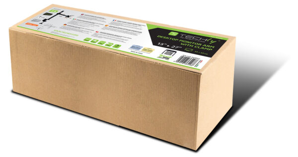 Supporto da Scrivania per Monitor 13-27'' Doppio Snodo di Regolazione - immagine 2