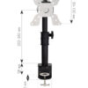 Supporto da Scrivania per Monitor 13-30'' Braccio Corto Inclinabile - immagine 3