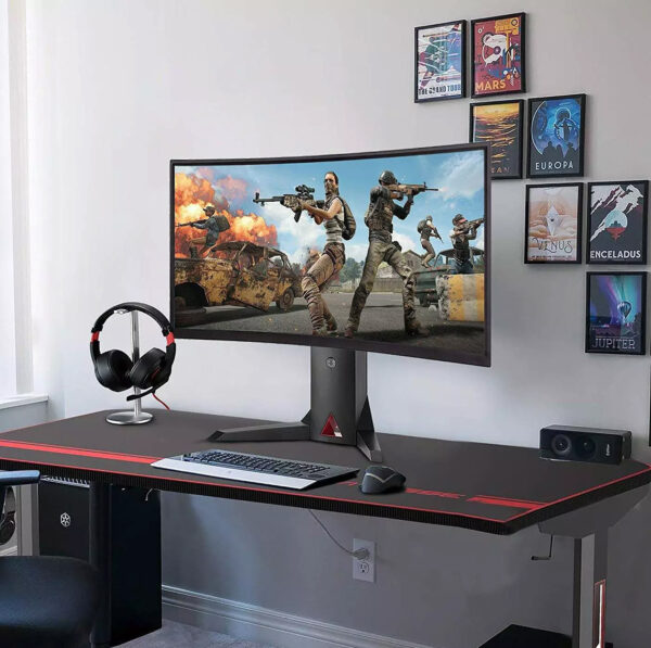 Supporto da Scrivania per Monitor Gaming LCD 17-32'' Nero - immagine 7