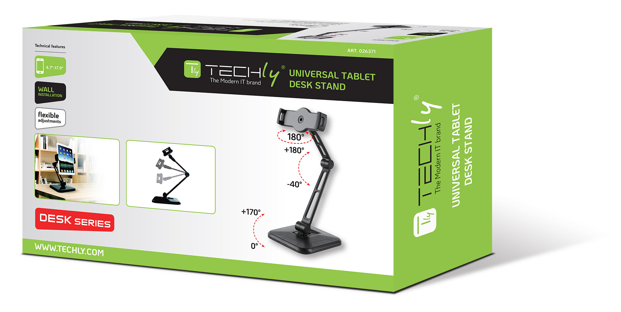 Supporto Estensibile per Tablet e i-Pad 4.7''-12.9'' da Scrivania e da Muro - immagine 2