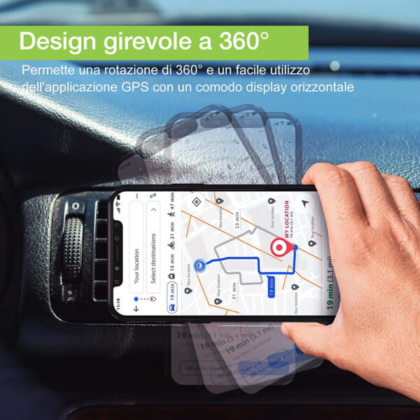 Supporto Magnetico da Auto per Smartphone con Due Placche Metalliche Universali - immagine 8
