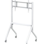 Supporto Mobile da Pavimento Multifunzione per TV LCD/LED/Plasma 55-86'' Bianco