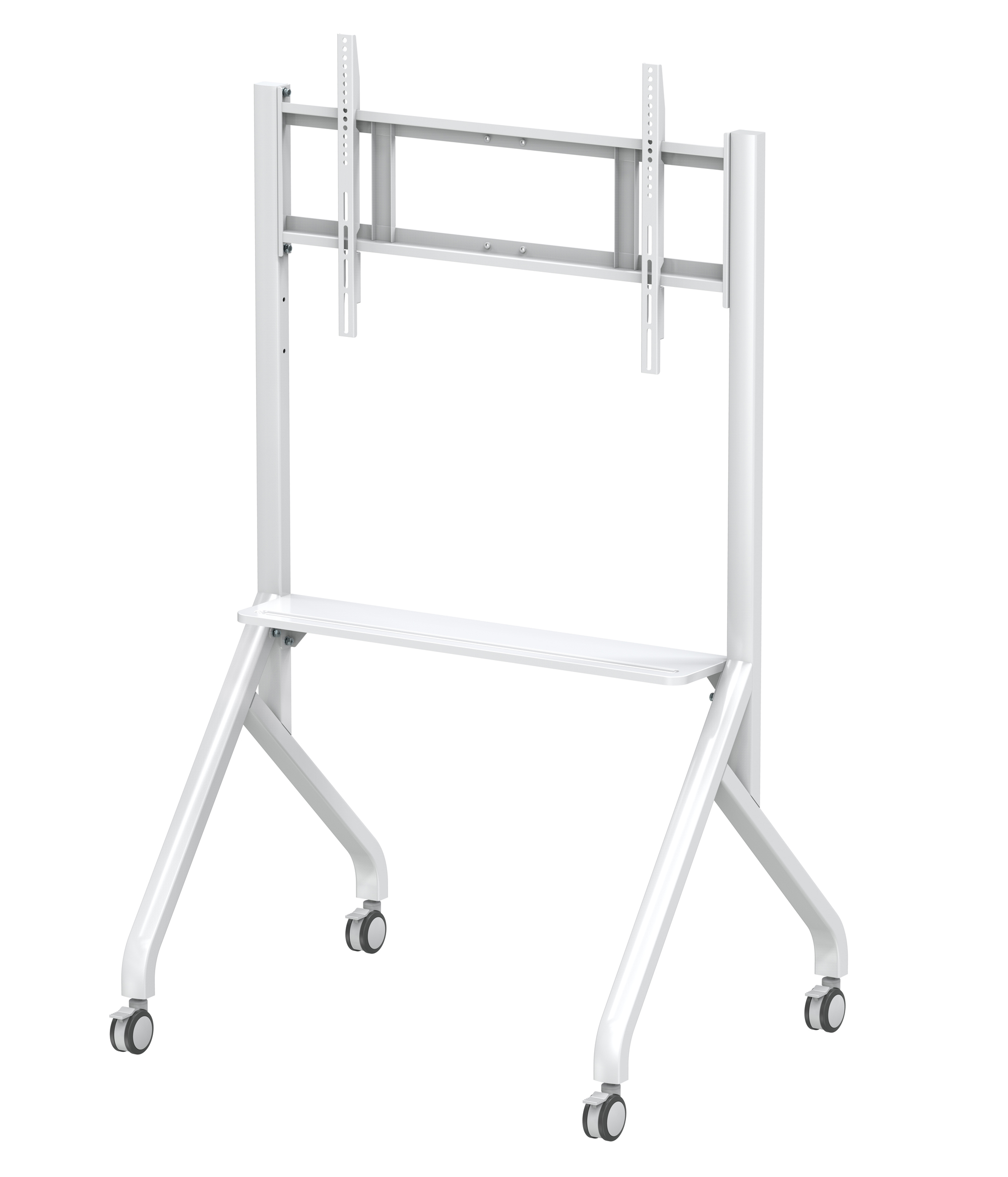 Supporto Mobile da Pavimento Multifunzione per TV LCD/LED/Plasma 55-86'' Bianco