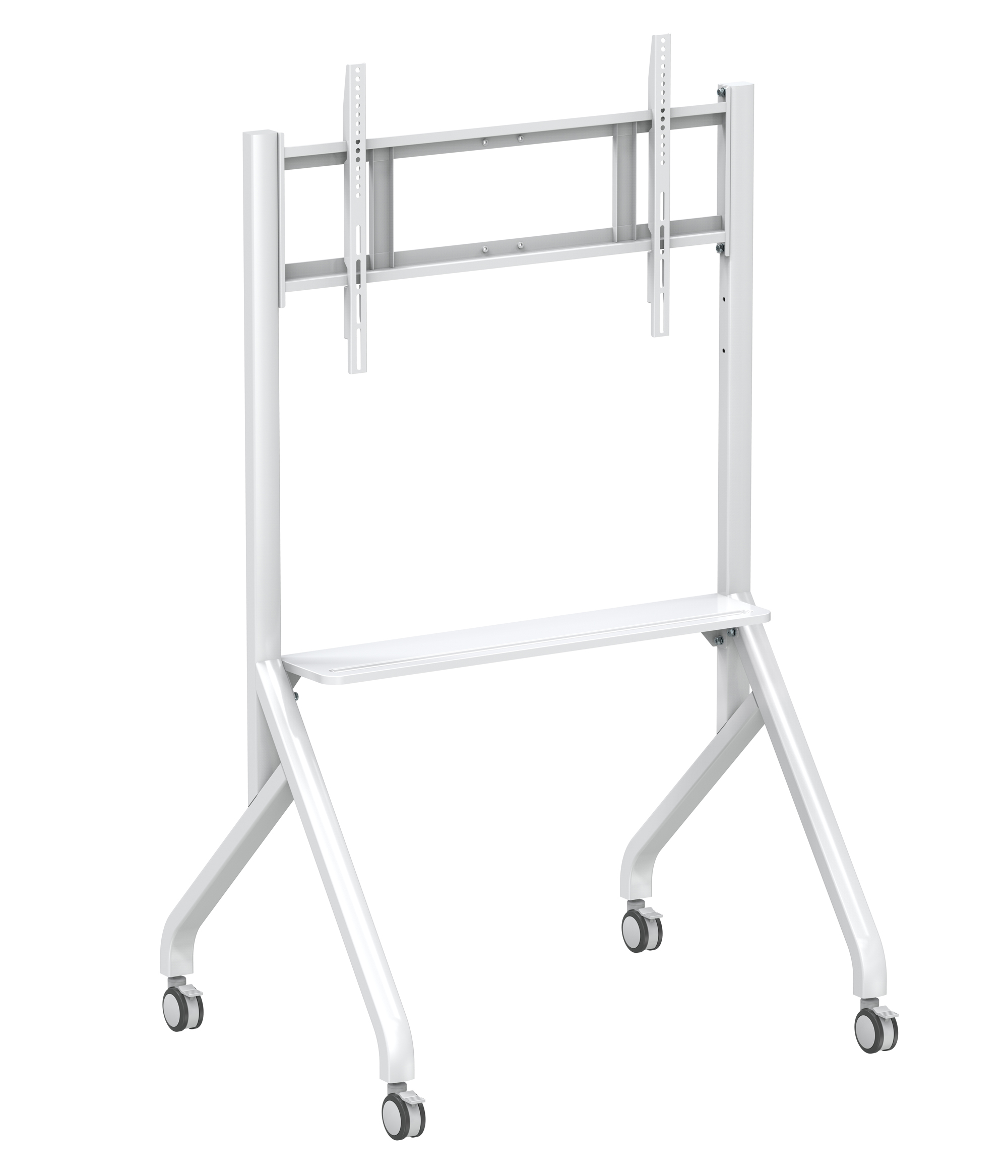 Supporto Mobile da Pavimento Multifunzione per TV LCD/LED/Plasma 55-86'' Bianco - immagine 4