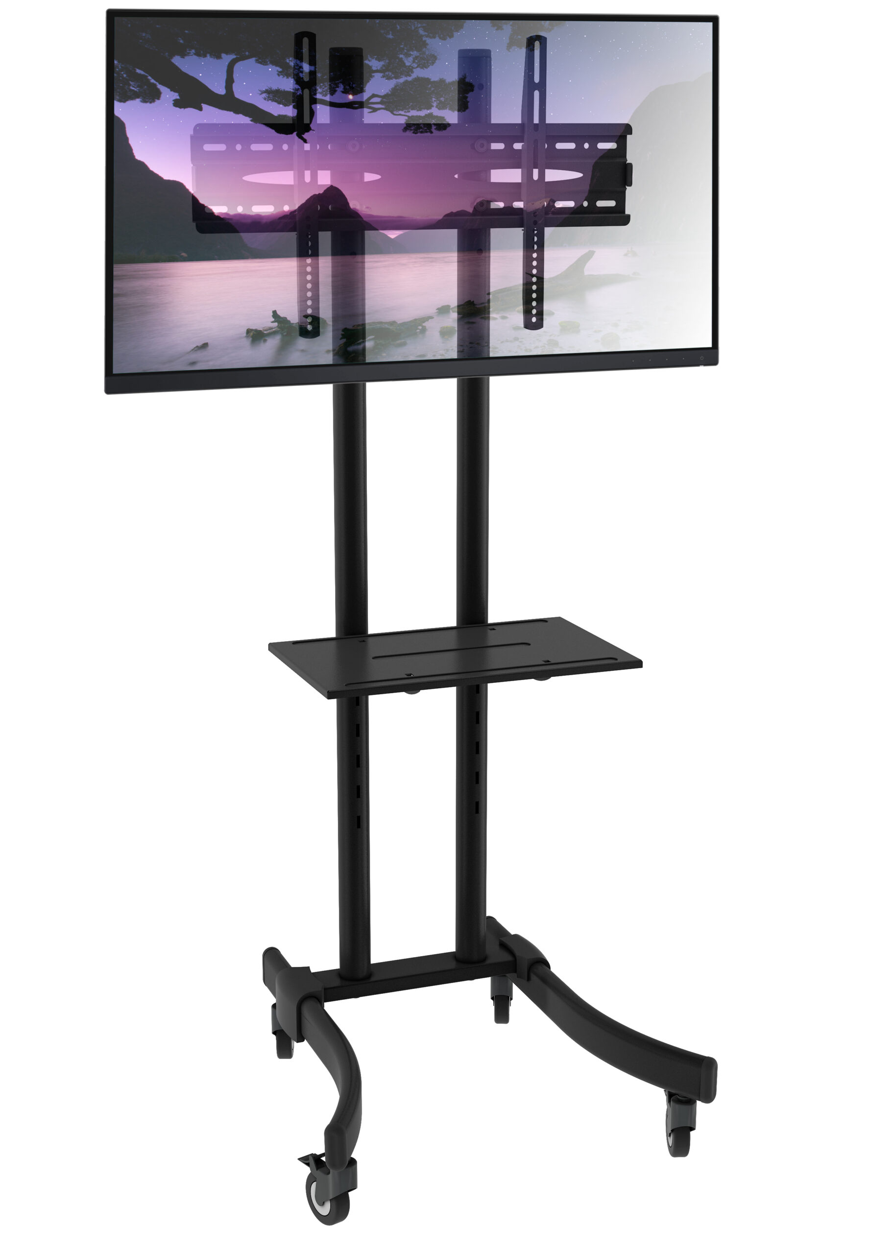 Supporto Mobile da Pavimento per TV LED/LCD 32-70'' con Mensola - immagine 3