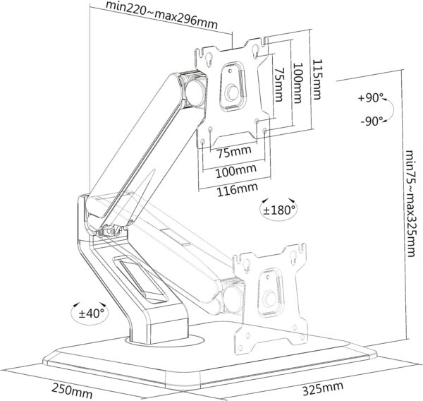 Supporto per Monitor Touch Screen da 17''-32'' - immagine 3
