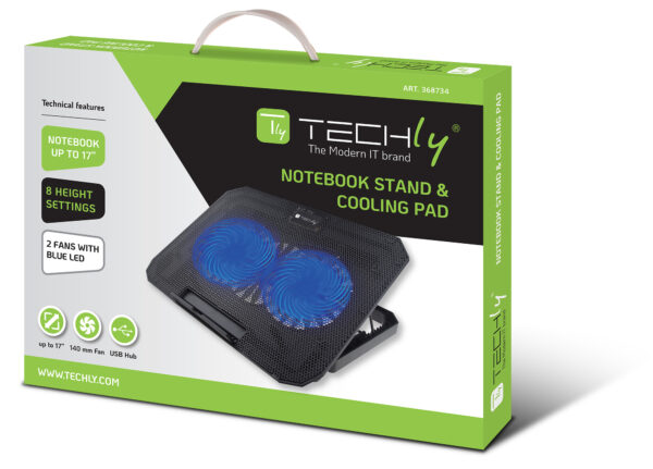 Supporto per Notebook fino a 17'' con Sistema di Raffreddamento - immagine 2