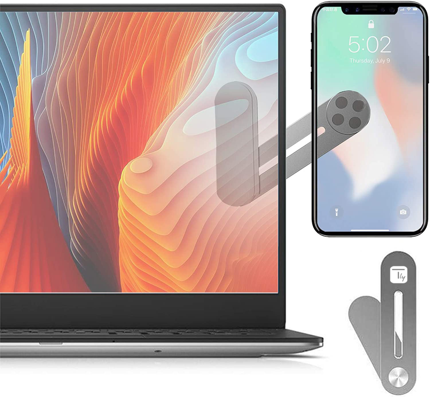 Supporto per Smartphone a Clip Magnetica Laterale per Notebook Laptop