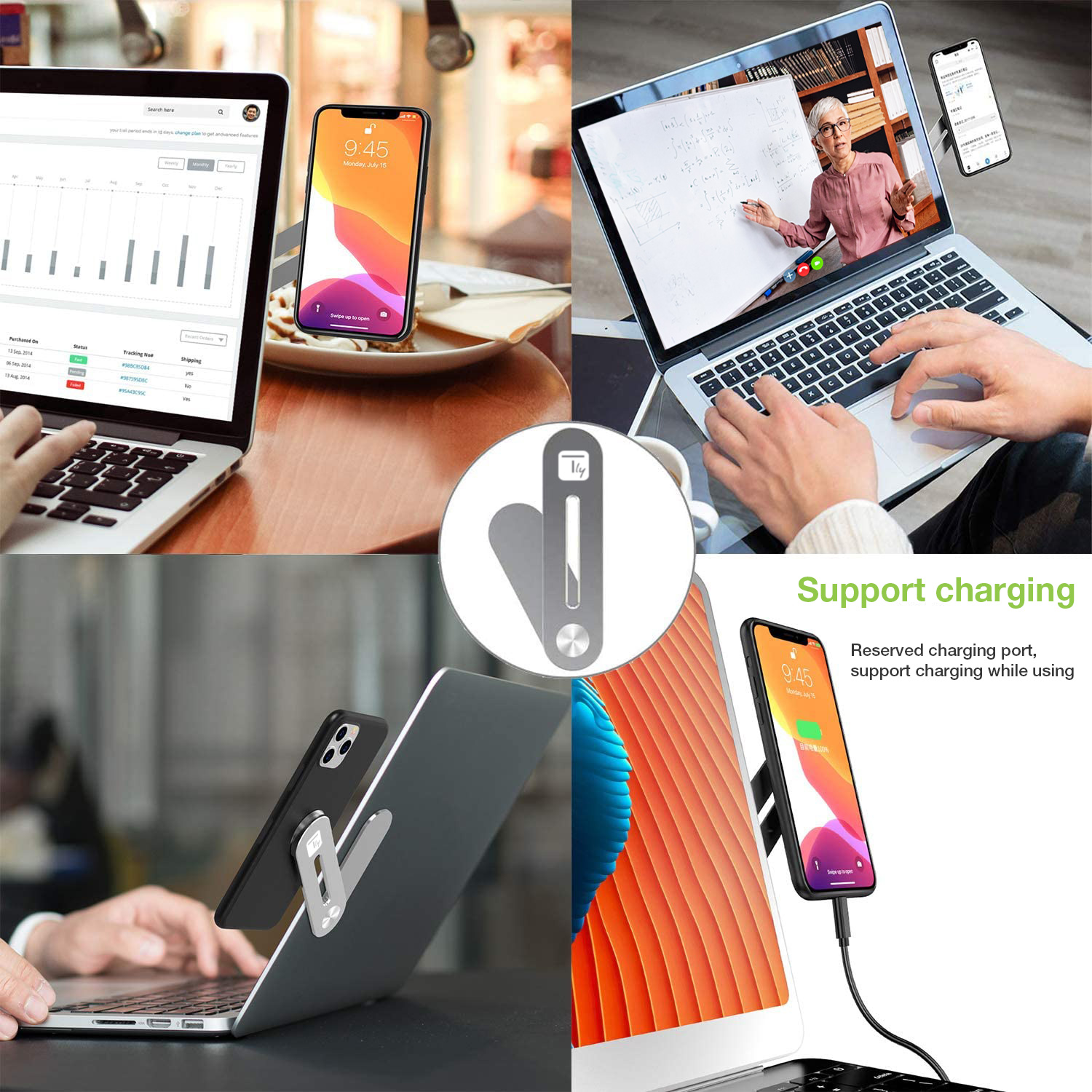 Supporto per Smartphone a Clip Magnetica Laterale per Notebook Laptop - immagine 7