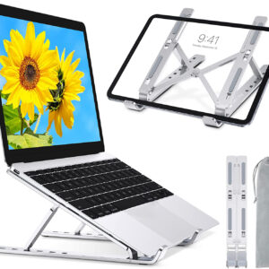 Supporto Pieghevole in Alluminio per Notebook Tablet e Smartphone da 10'' a 16''