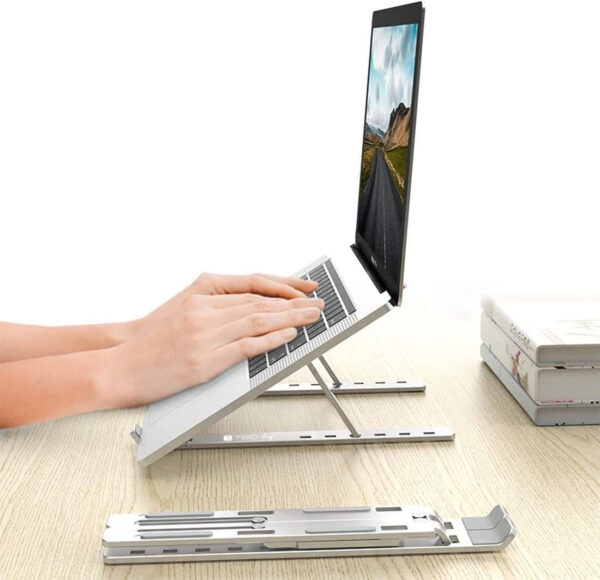 Supporto Pieghevole in Alluminio per Notebook Tablet e Smartphone da 10'' a 16'' - immagine 8