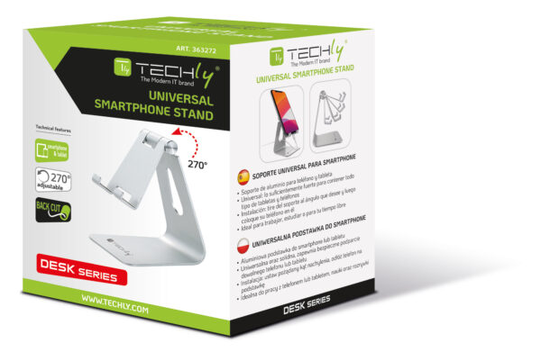 Supporto Porta Smartphone e Tablet Universale e Regolabile da Scrivania - immagine 2