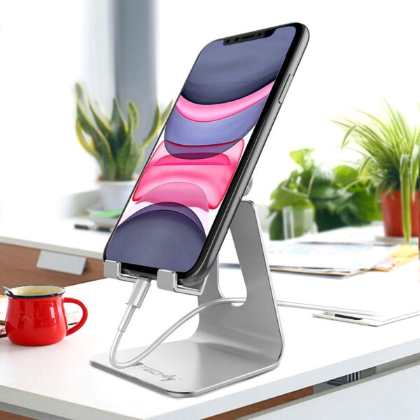 Supporto Porta Smartphone e Tablet Universale e Regolabile da Scrivania - immagine 5