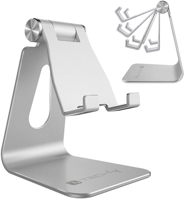 Supporto Porta Smartphone e Tablet Universale e Regolabile da Scrivania - immagine 3