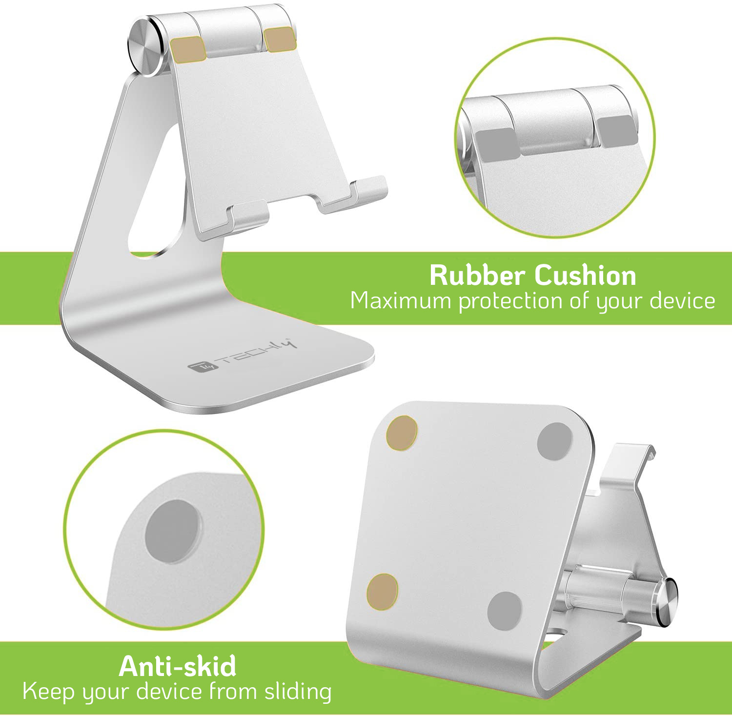 Supporto Porta Smartphone e Tablet Universale e Regolabile da Scrivania - immagine 6