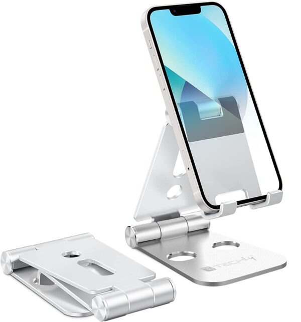 Supporto Regolabile e Pieghevole Porta Smartphone Tablet da Scrivania