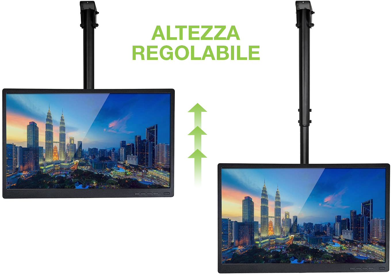 Supporto Telescopico a Soffitto fino a 1,6m per TV LED LCD 23-42'' - immagine 7
