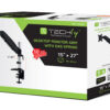 Supporto Tubolare a Gas da Scrivania per Monitor 15-27'' 360mm Nero - immagine 2