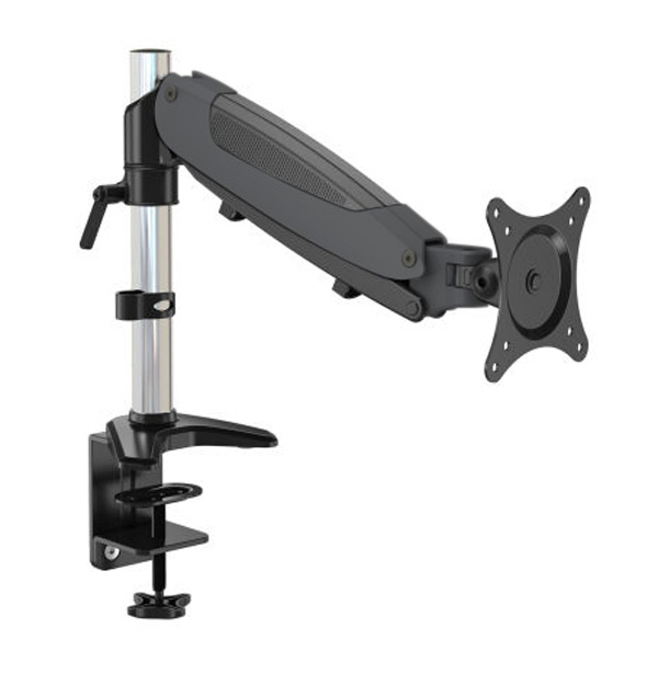 Supporto Tubolare a Gas da Scrivania per Monitor 15-27'' 360mm Nero - immagine 5