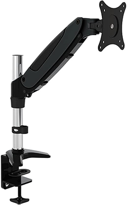 Supporto Tubolare a Gas da Scrivania per Monitor 15-27'' 360mm Nero